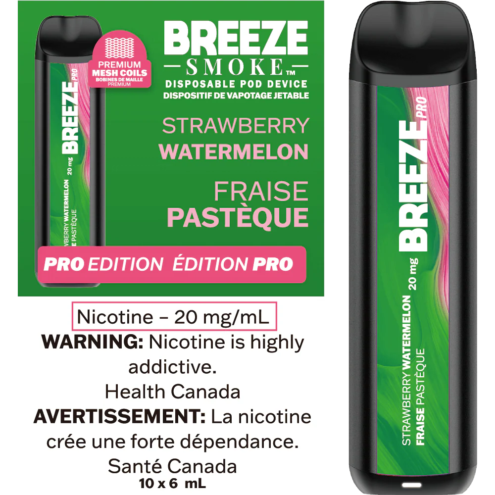 Breeze Pro S50 2000 4ML Strawberry Watermelon disposable vape | Urban Mist Vapes