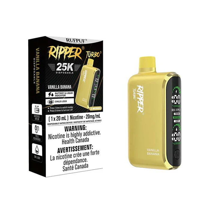 Ripper Turbo 3 Vanilla Banana Disposable | Urban Mist Vapes