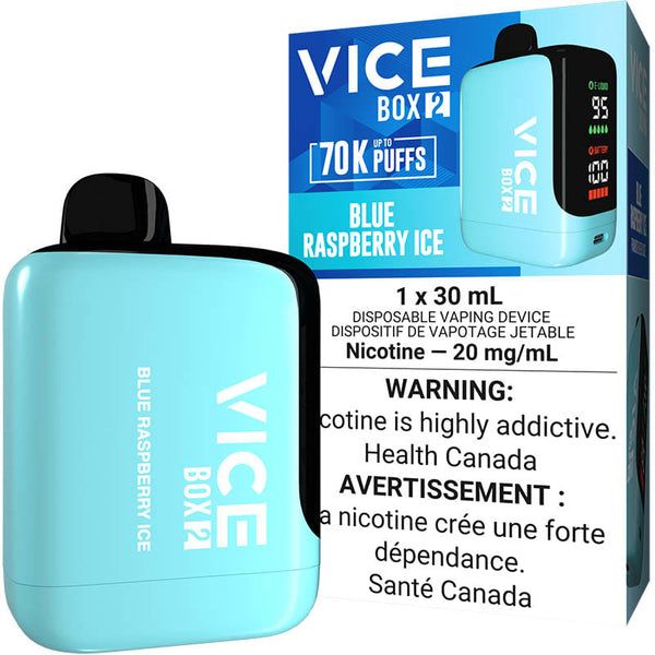 Vice Box 2 70k Blue Raspberry Ice Disposable | Urban Mist Vapes