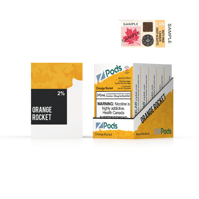 Zpods Orange Rocket Pre-Filled Pods